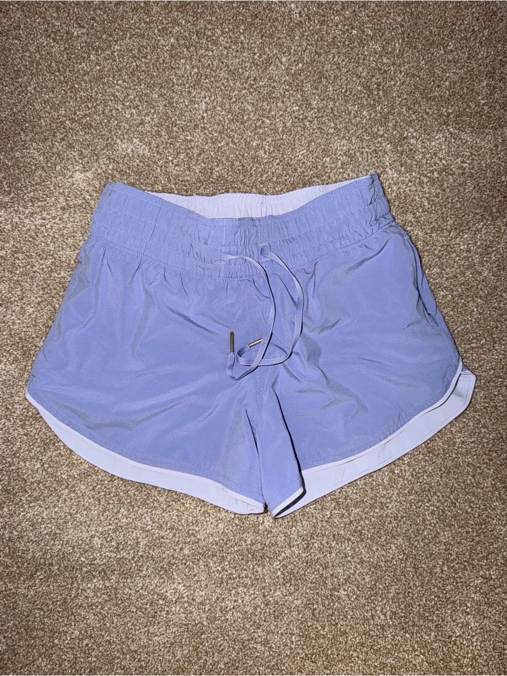 Lululemon Women's Lavender Athletic Shorts with Drawstring